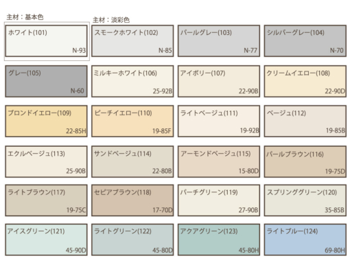 ダンネスト色見本主材